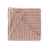 Unique Living Peppe fleece plaid - Fleece polyester - 150x200 cm - Old Pink