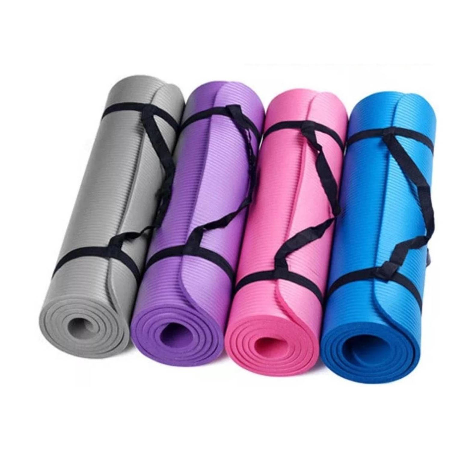 beven opblijven Verouderd Universele - Yogamat - Fitness Mat - Yogamatjes - 173 x 58 x 0,6CM - Kaytan  - Blauw | Blokker