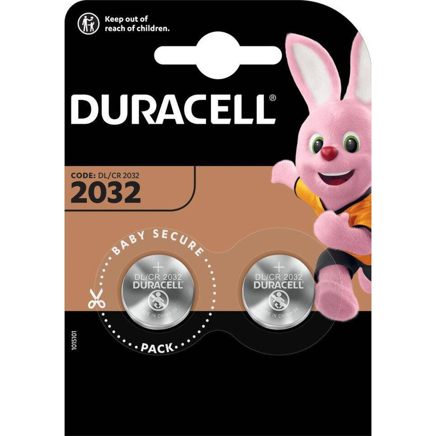 Batterij Duracell 3v Dl-Cr-Br-2032 2 Stuks
