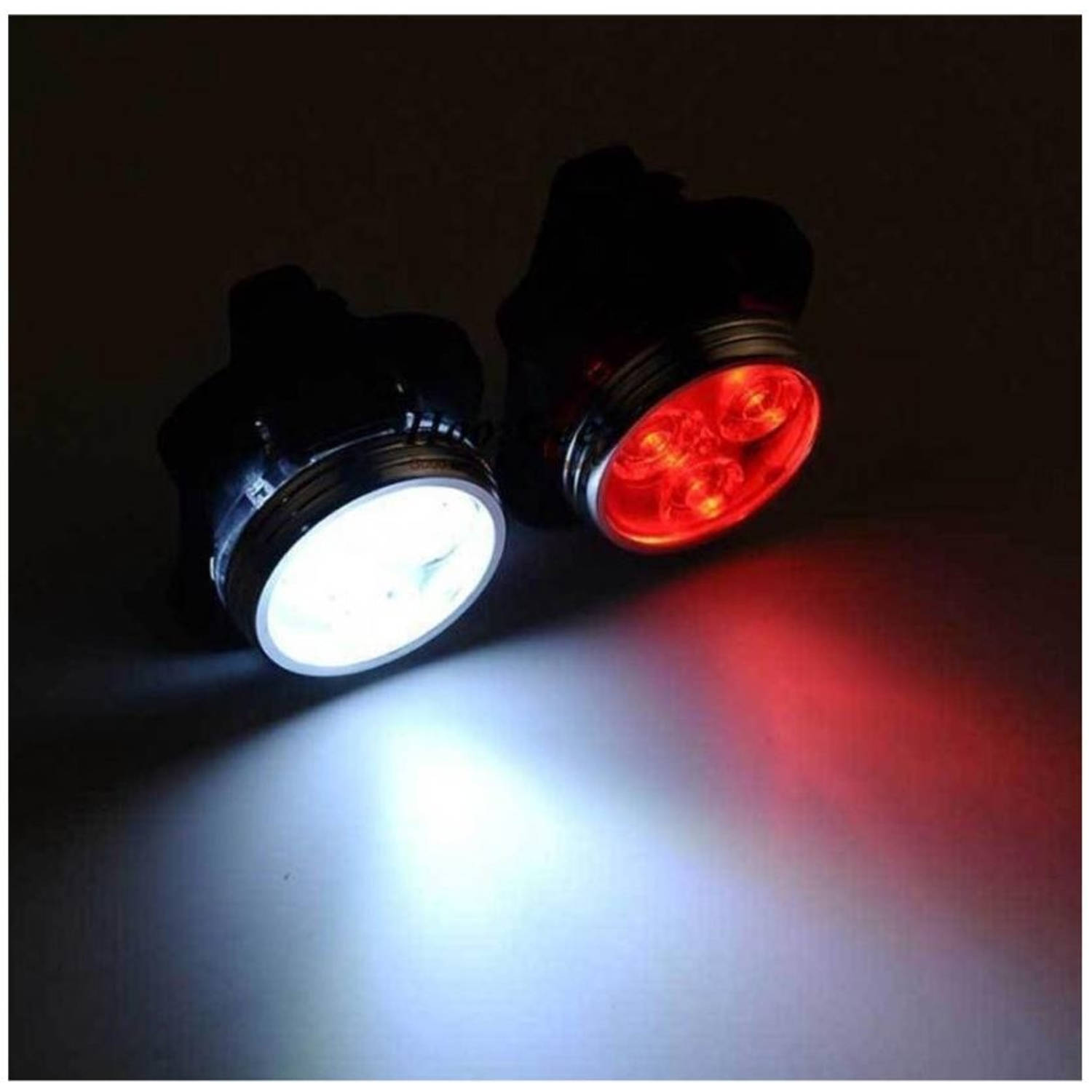 Persoonlijk Markeer schuif Koplamp En Achterlicht Voor Fiets - Oplaadbare met USB - LED Lampje |  Blokker
