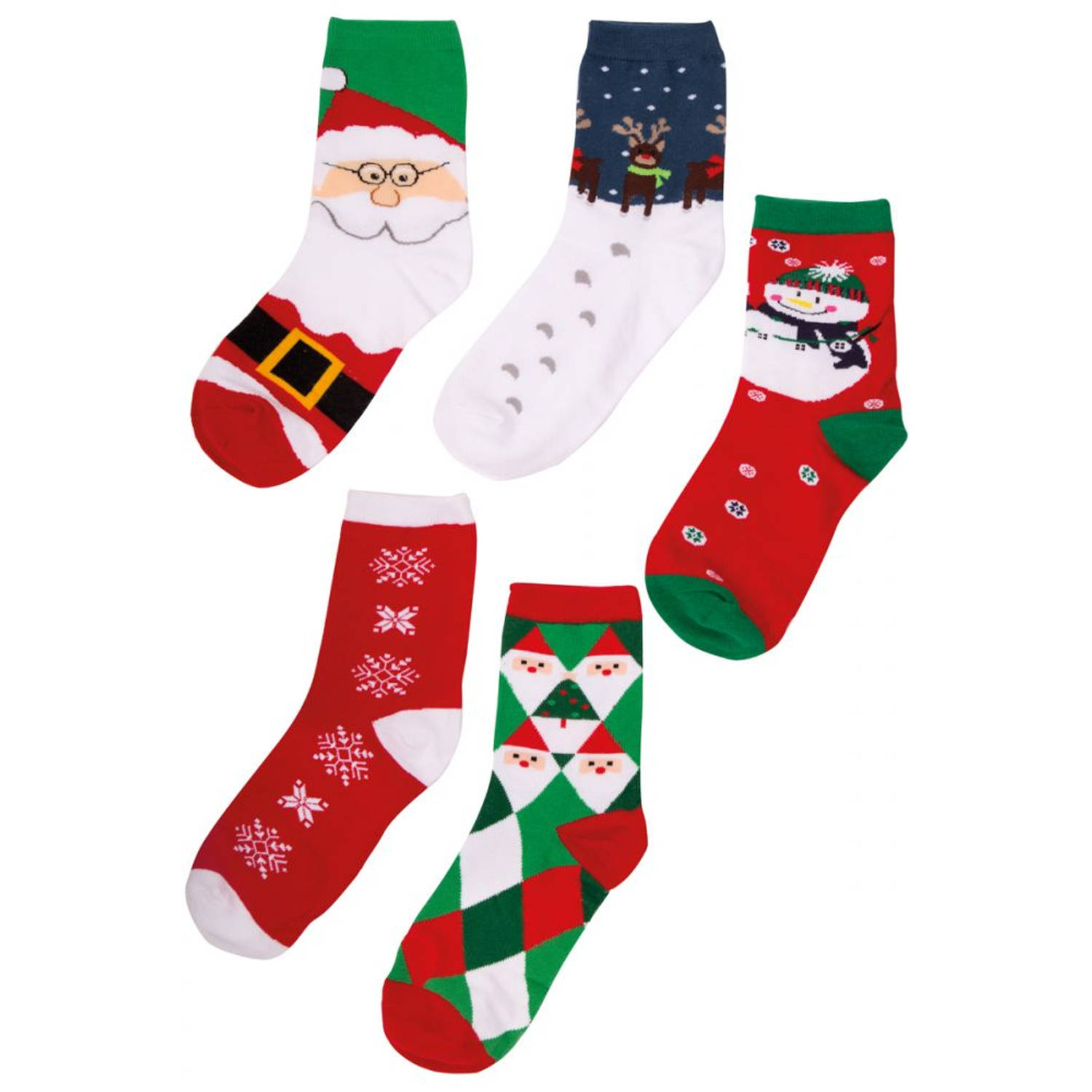 Herstellen tumor kwaad JAP Kerstmis sokken - Giftbox 5 paar - Dames en heren - Maat 37-44 | Blokker