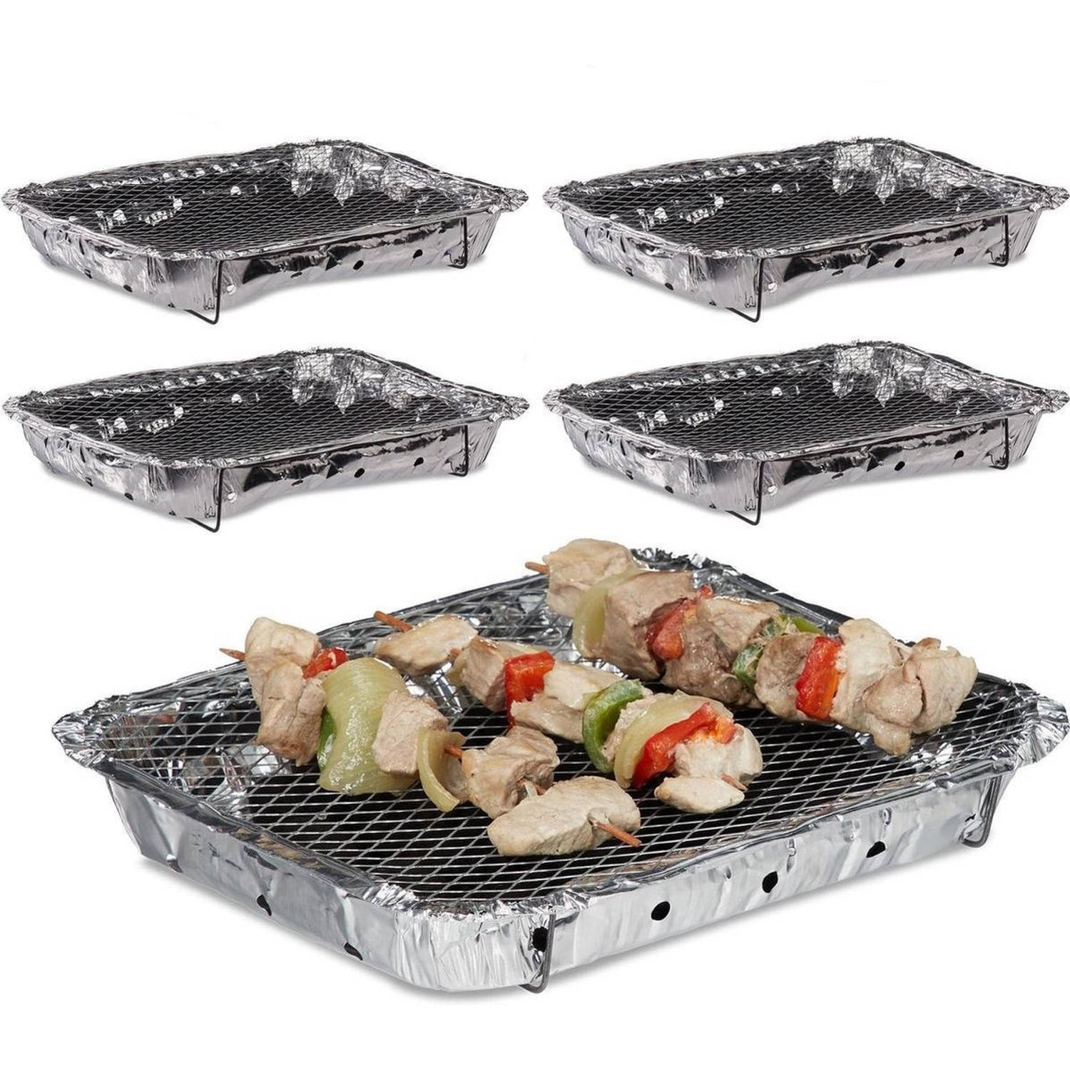 5 Stuks Barbecue - Instant - Wegwerp - Buiten Barbecue - Tafel - Rooster - Picknick - Barbecue Acces