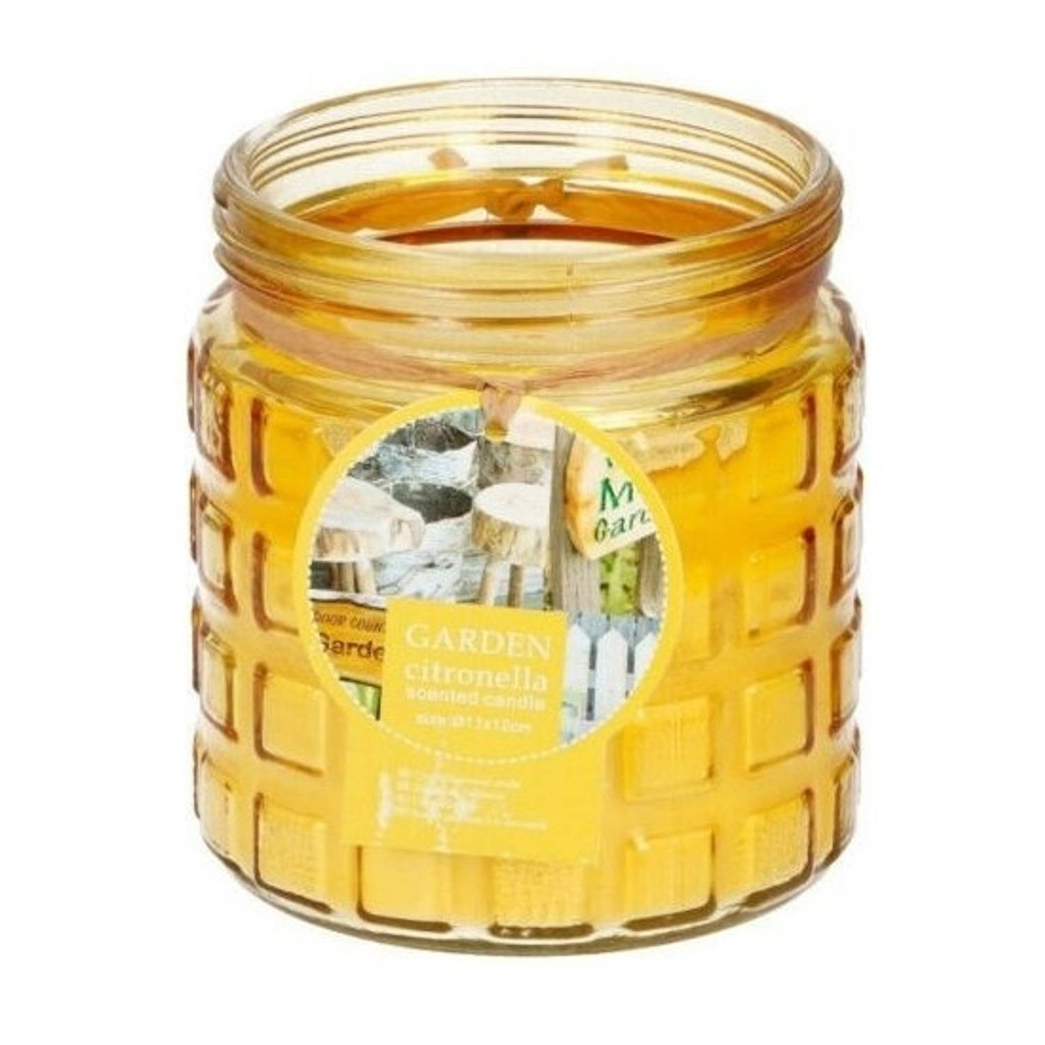 Certificaat kiezen Toestand 2x stuks citronella kaarsen tegen insecten in glazen pot 12 cm geel -  geurkaarsen | Blokker