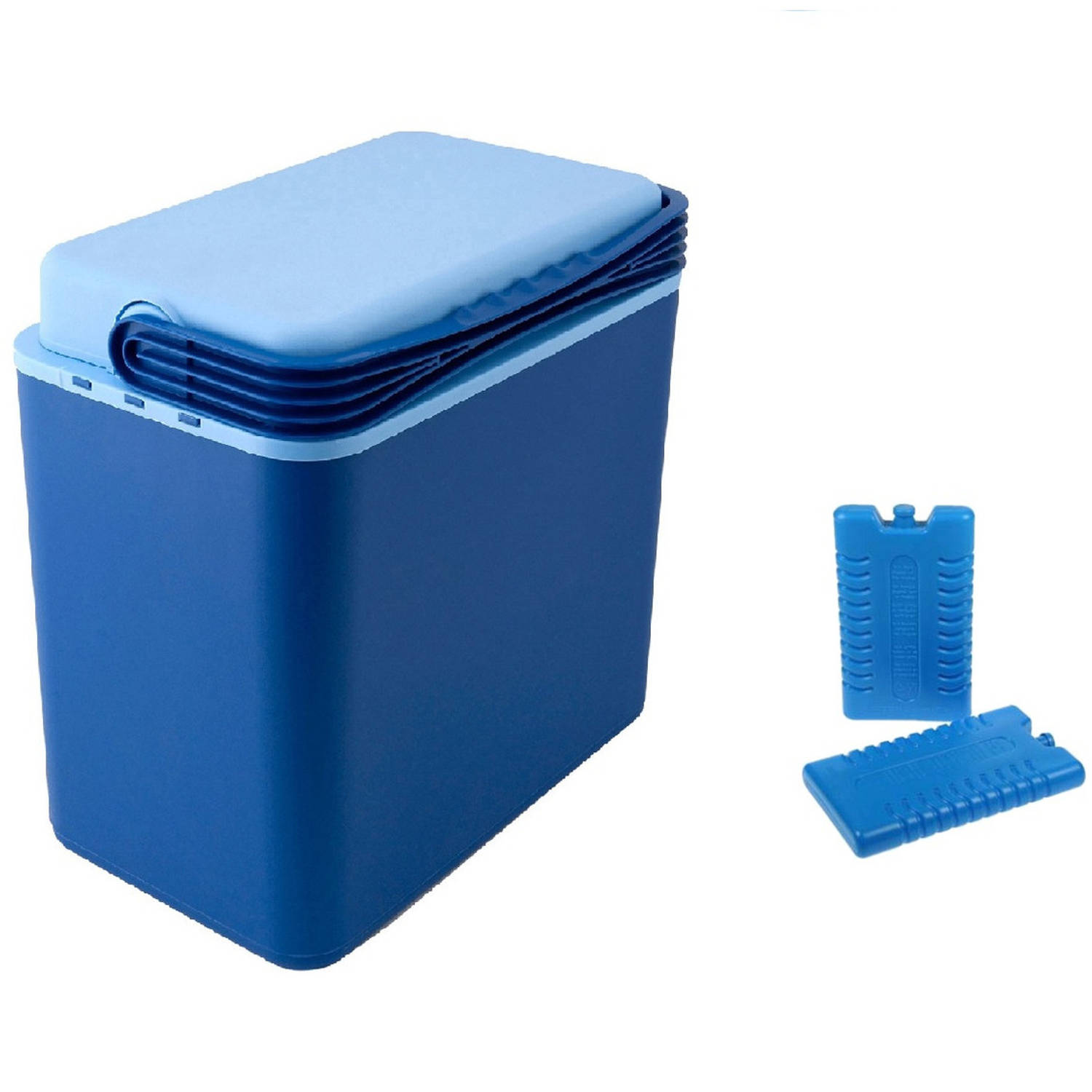 donkerblauw 24 liter 39 x 25 x 40 cm incl. 2 koelelementen - Koelboxen | Blokker