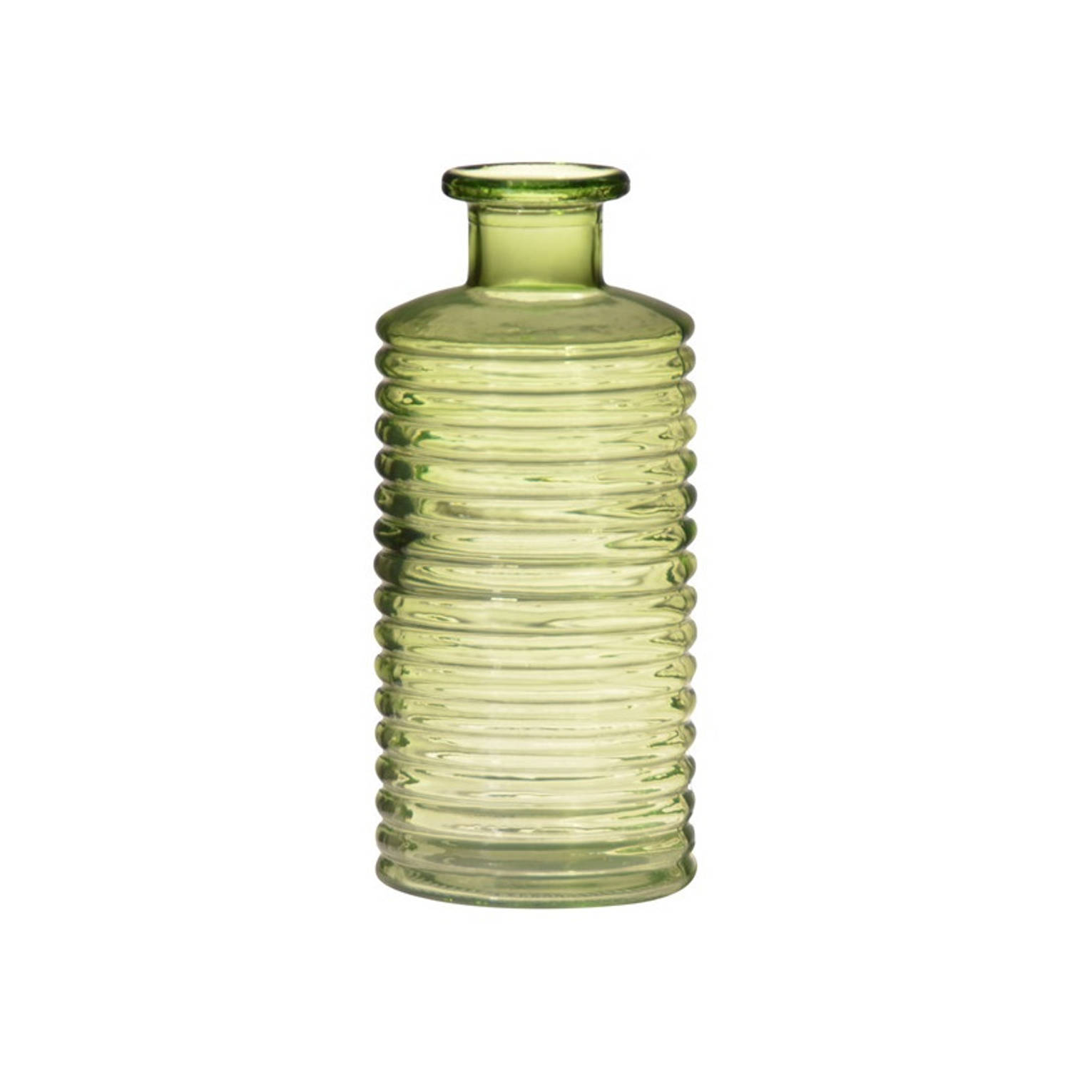 Glazen Stijlvolle Bloemenvaas Transparant Groen D14.5 En H31 Cm Vazen