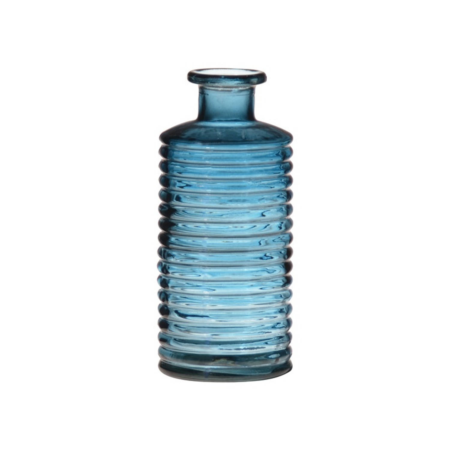 Glazen Stijlvolle Bloemenvaas Transparant Blauw D14.5 En H31 Cm Vazen