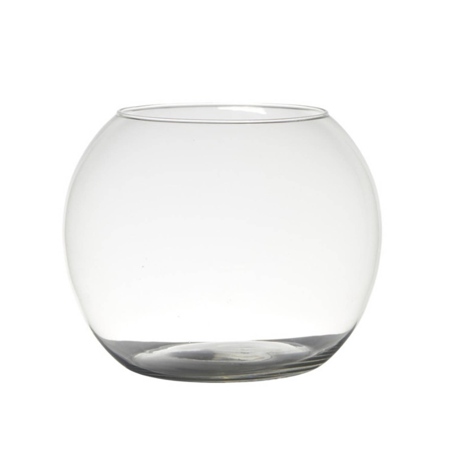 Transparante Ronde Bol Vissenkom Vaas-vazen Van Glas 20 X 25 Cm Bloemen-boeketten Vaas Voor Binnen G