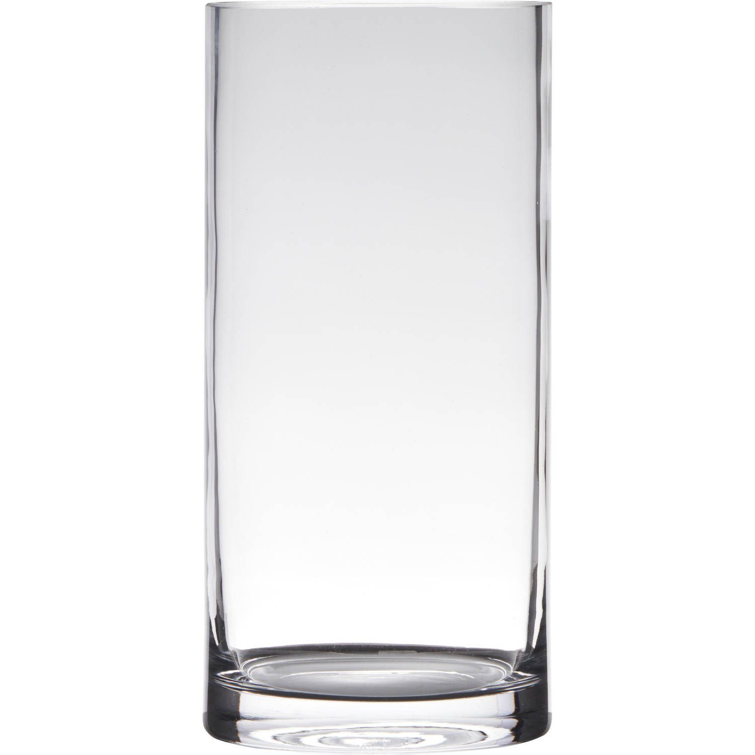 Transparante Home-basics Cylinder Vorm Vaas-vazen Van Glas 30 X 12 Cm Vazen