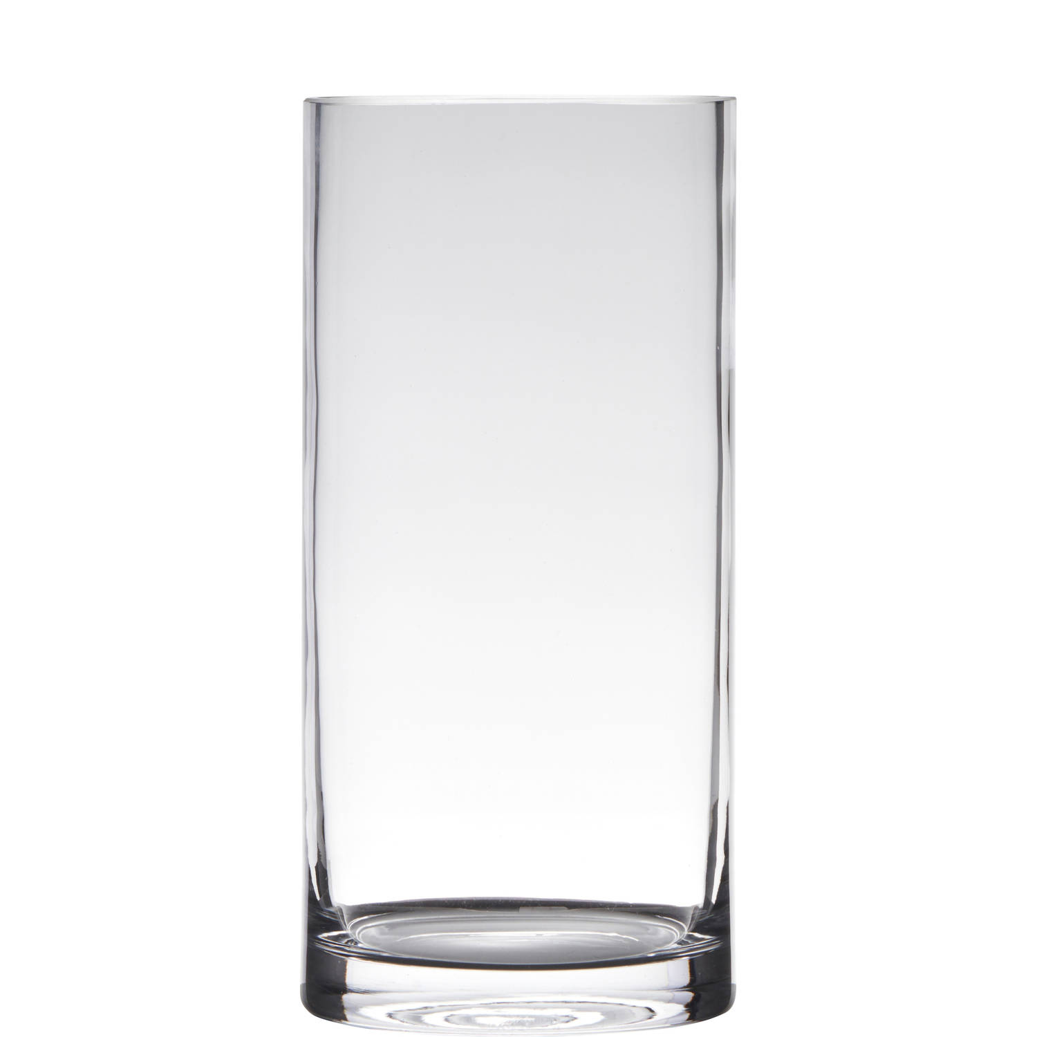 Transparante Home-basics Cylinder Vorm Vaas-vazen Van Glas 35 X 12 Cm Vazen