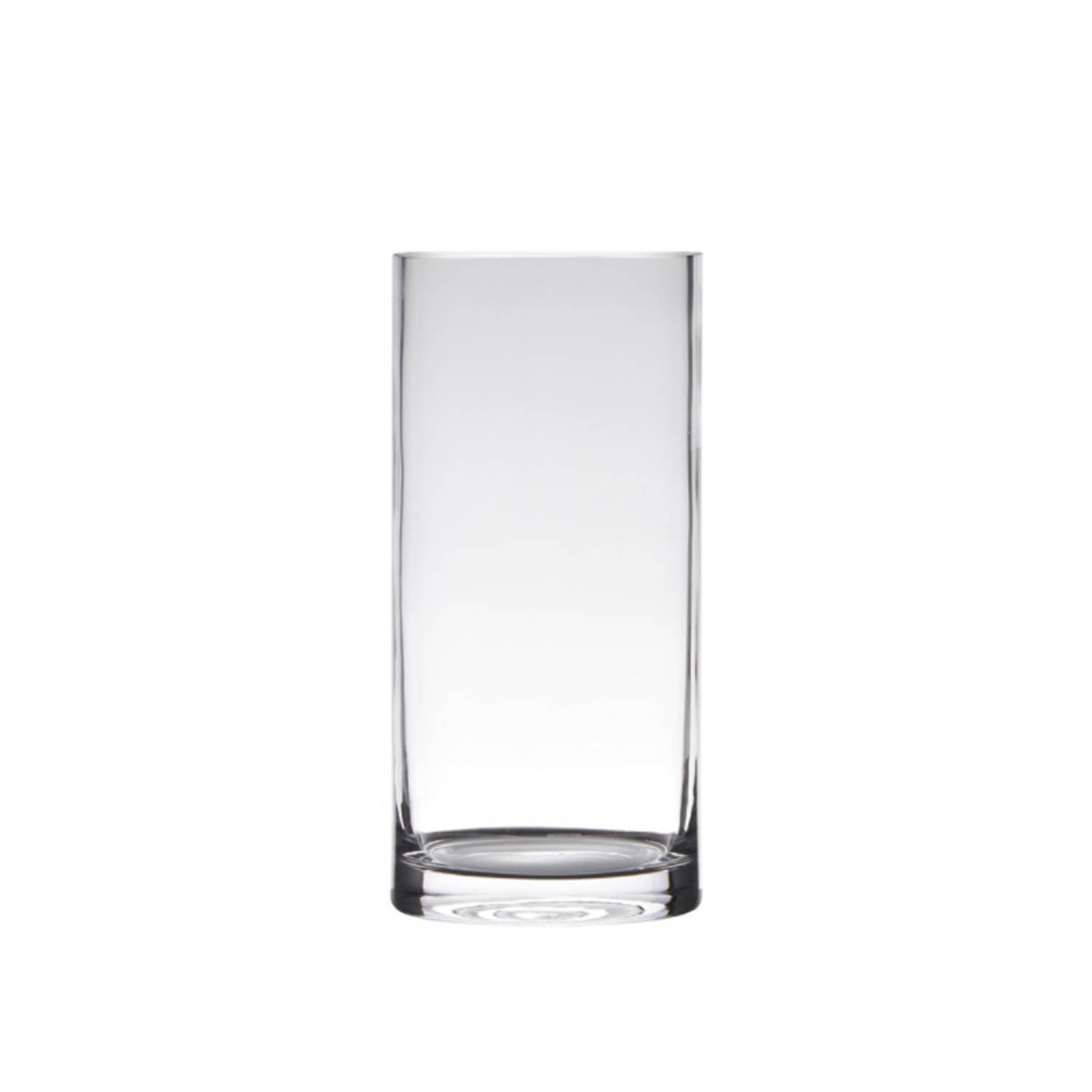 Transparante Home-basics Cylinder Vorm Vaas-vazen Van Glas 40 X 12 Cm Vazen