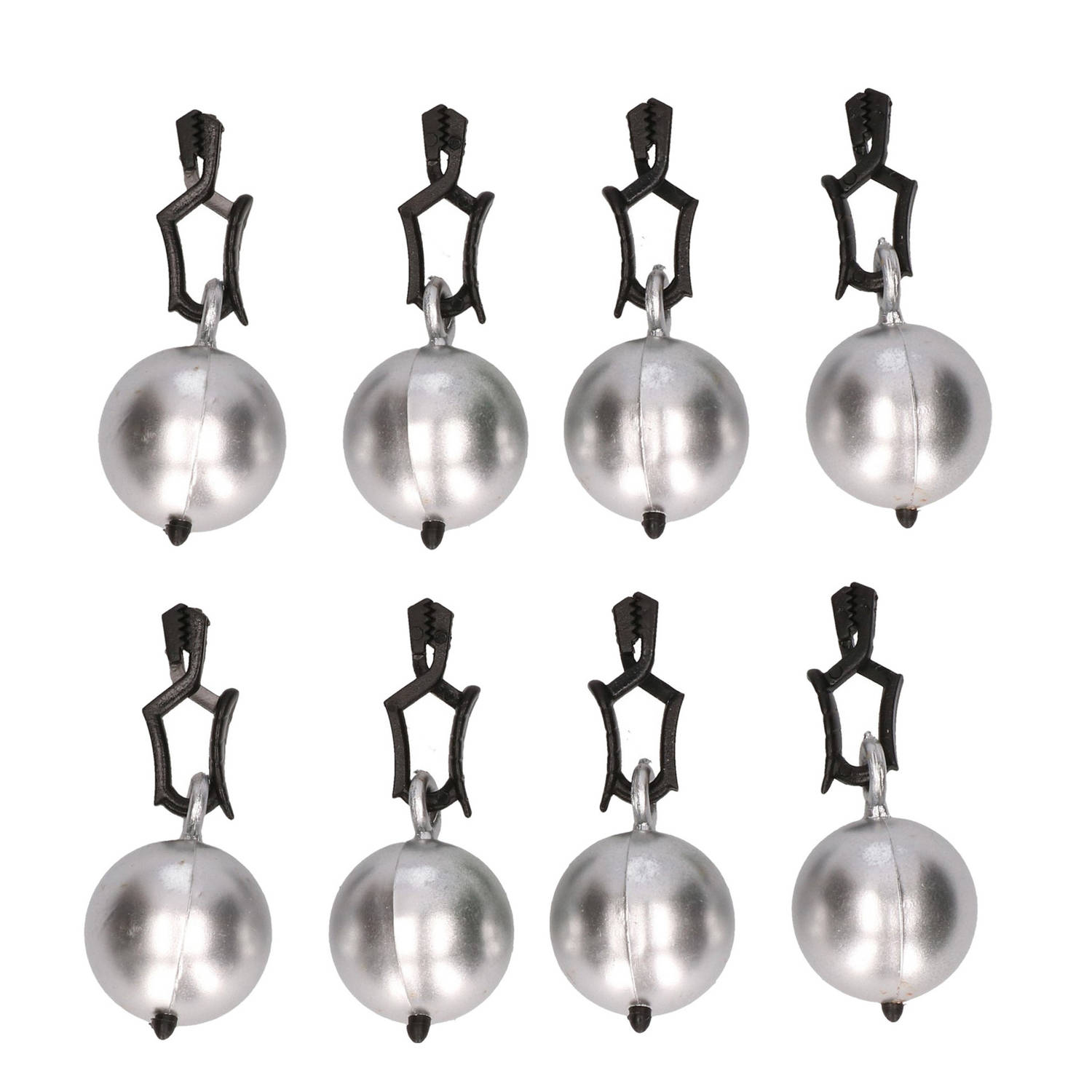 8x Tafelkleedgewichtjes zilveren kogels/ballen 3 - Tafelkleedgewichten | Blokker
