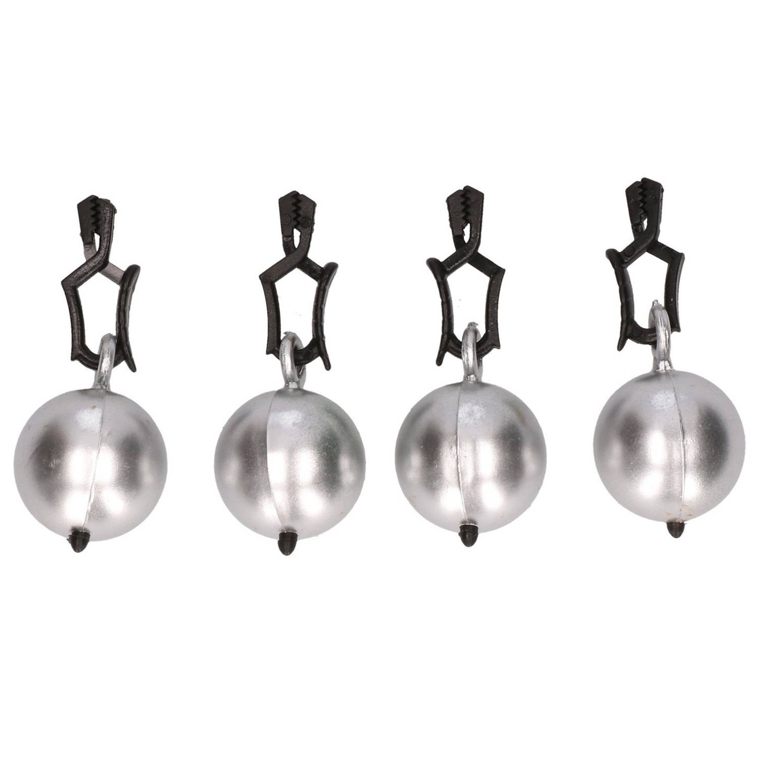 16x Tafelkleedgewichtjes Zilveren Kogels-ballen 3.5 Cm Tafelkleedgewichten
