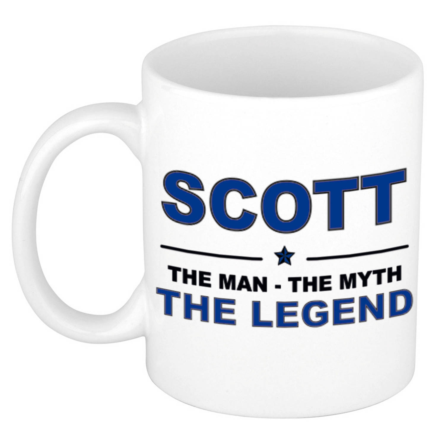 Scott The Man, The Myth The Legend Cadeau Koffie Mok-Thee Beker 300 Ml Naam Mokken