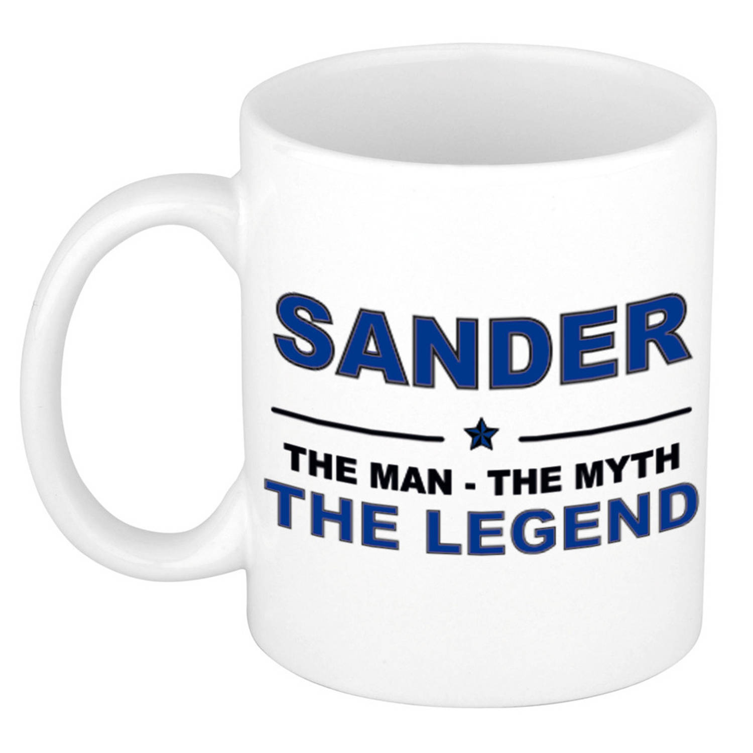 Sander The Man, The Myth The Legend Cadeau Koffie Mok-Thee Beker 300 Ml Naam Mokken