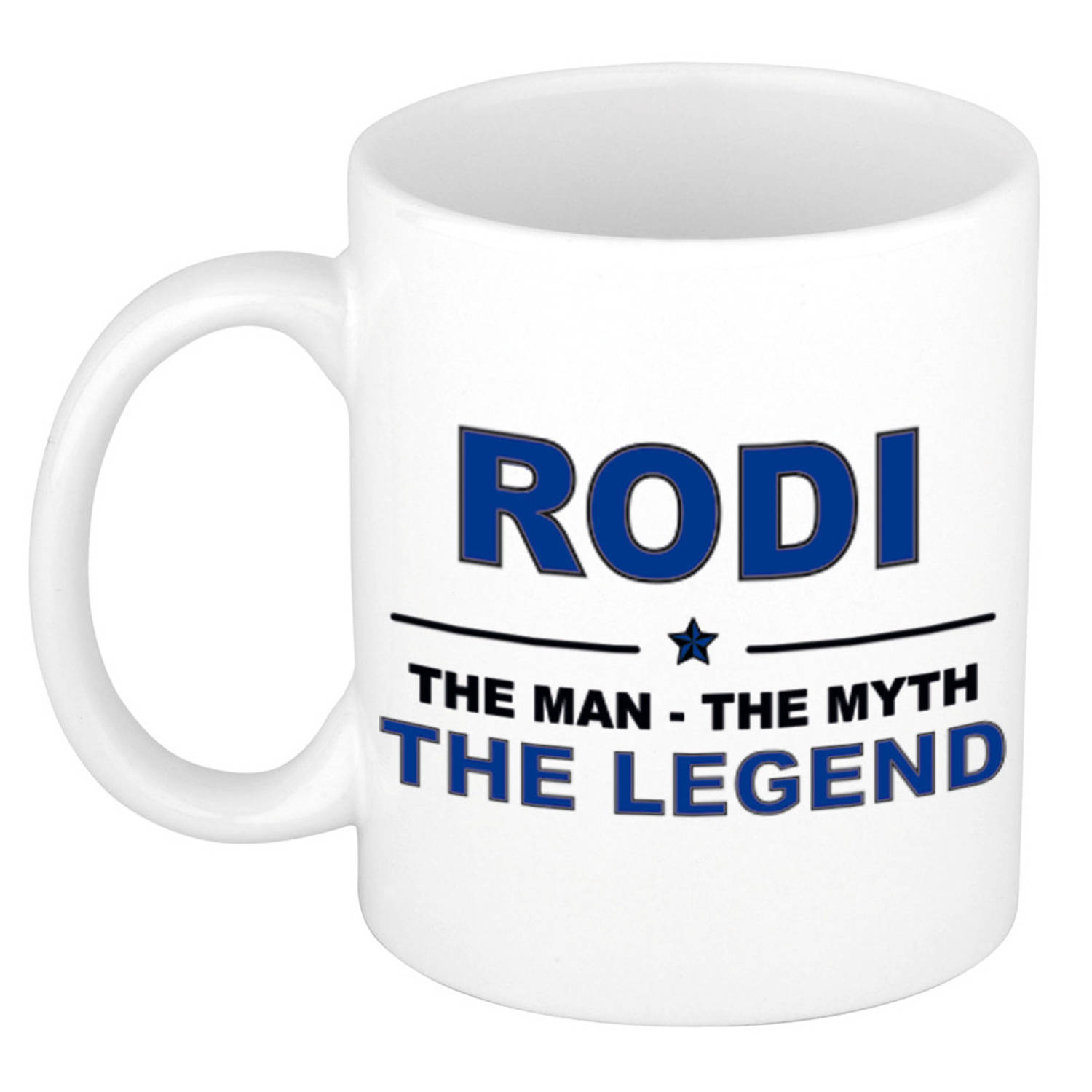 Rodi The Man, The Myth The Legend Cadeau Koffie Mok-Thee Beker 300 Ml Naam Mokken