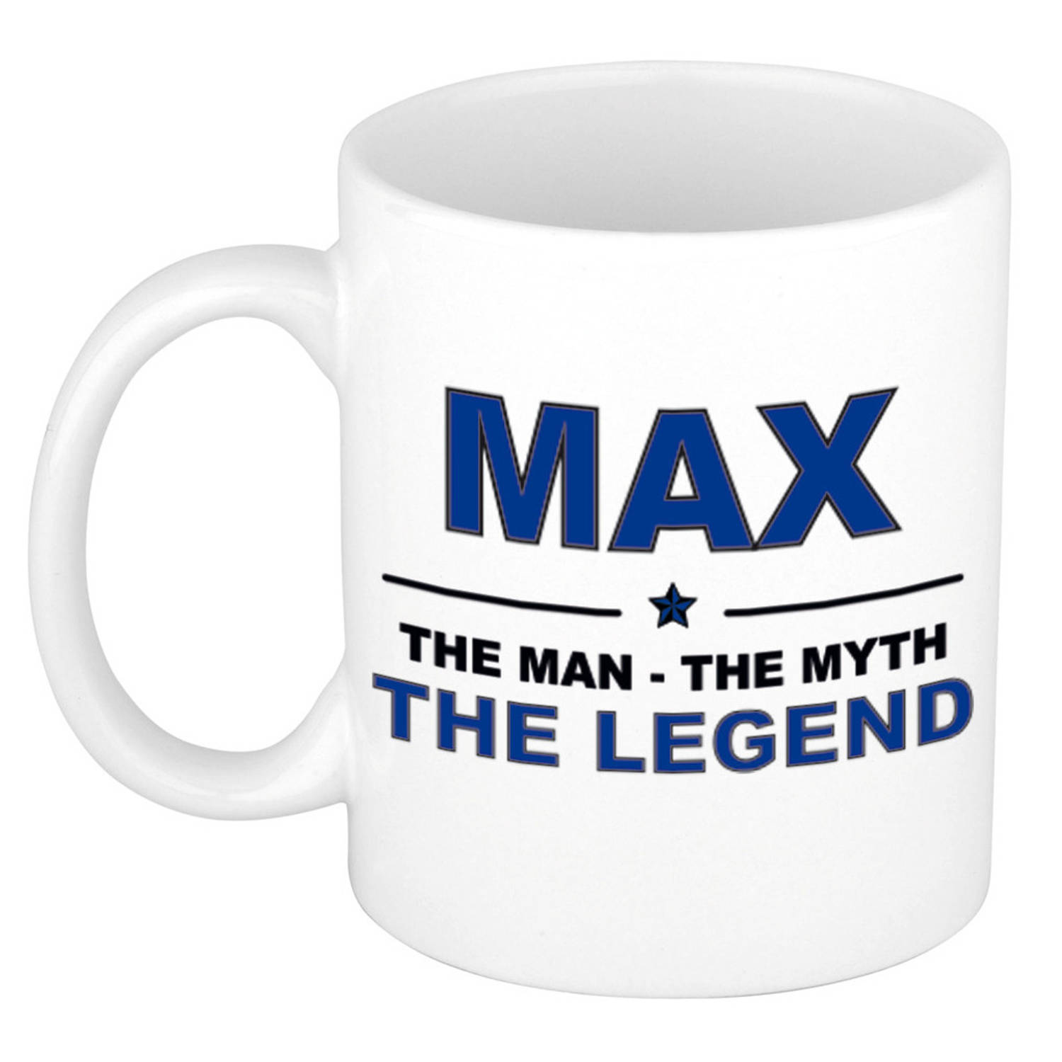 Vakantie helikopter Wordt erger Max The man, The myth the legend cadeau koffie mok / thee beker 300 ml - Naam  mokken | Blokker