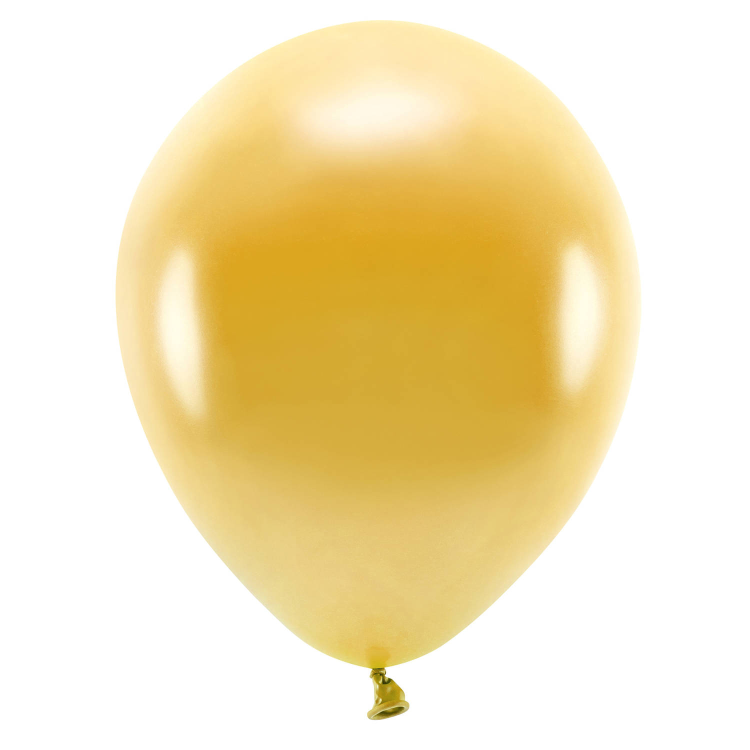 100x Milieuvriendelijke ballonnen goud 26 cm voor lucht of helium - Ballonnen