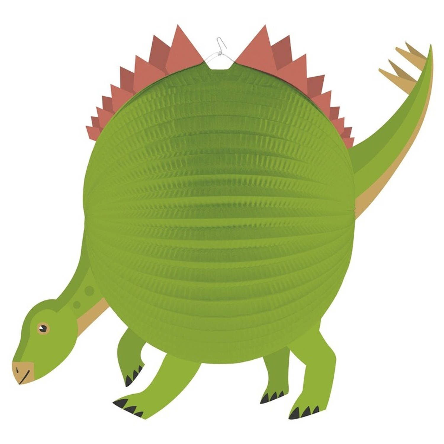 Dinosaurus ronde lampion 25 cm - Feestlampionnen