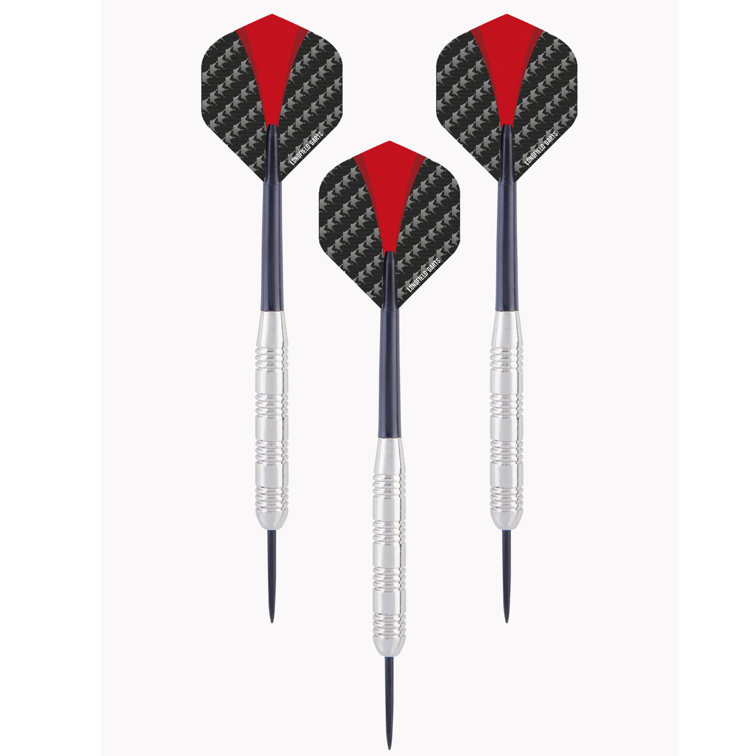1x Set van dartpijltjes met rood met zwarte flights 21 grams - Dartpijlen