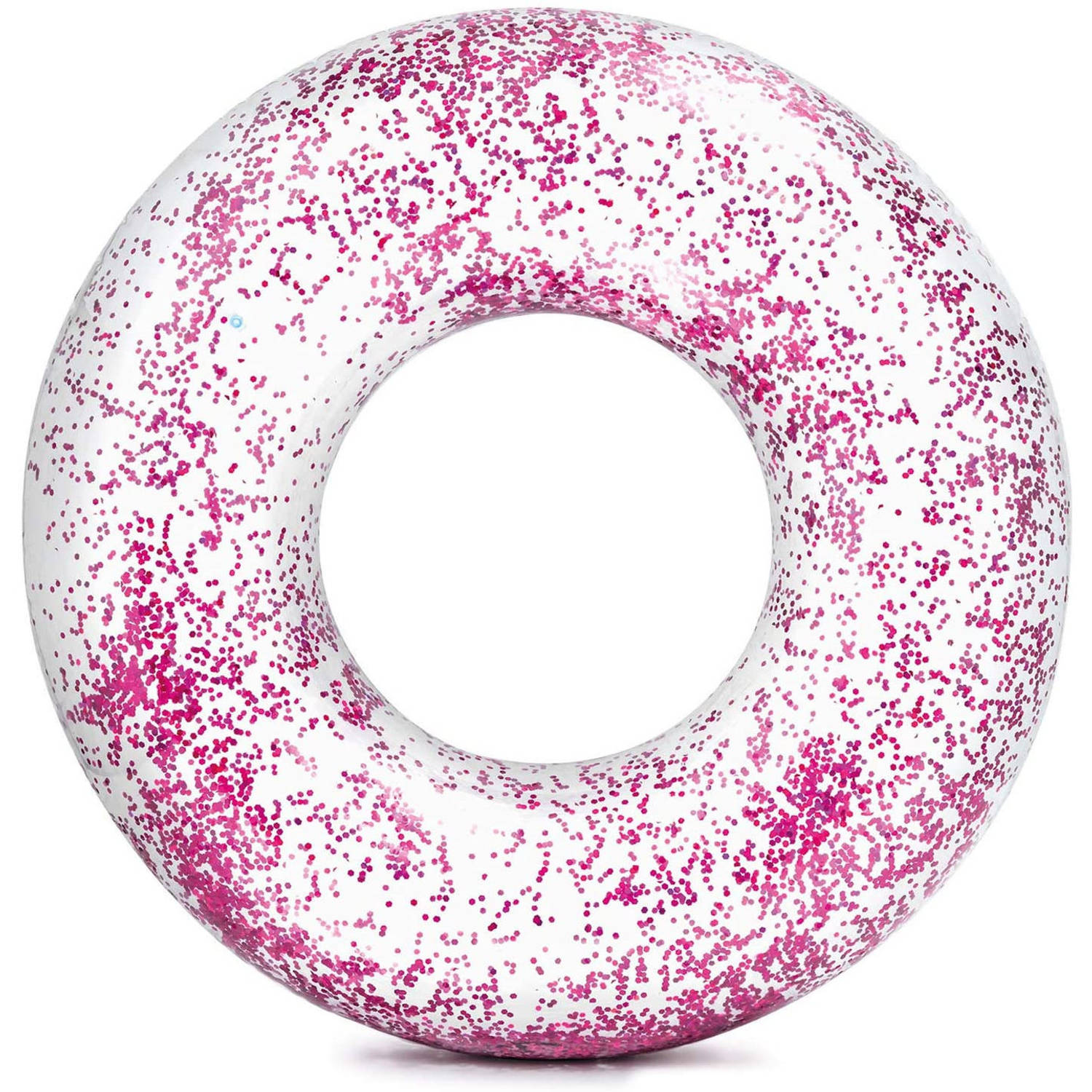 Intex Opblaasbare Roze Glitter Zwemband-zwemring Transparant 120 Cm Zwembanden