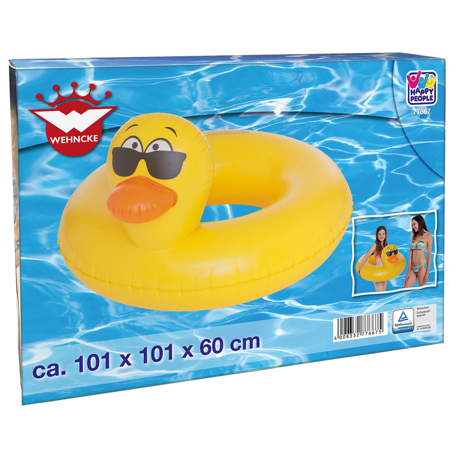 Gele eend opblaasbare zwemband/zwemring kids speelgoed - Zwembanden | Blokker