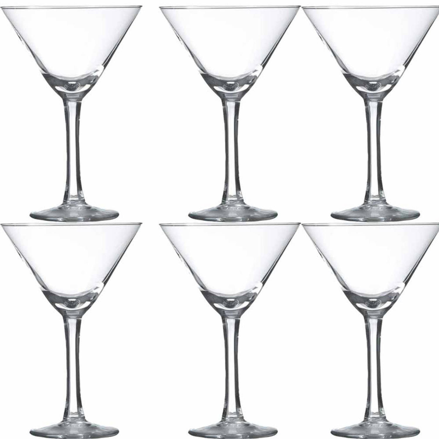 6x Cocktail/martini Glazen Transparant 190 Ml Specials - Cocktailglazen
