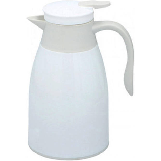 Thermoskan 1 liter- isoleerkan - thee thermoskan - Thermos - Wit