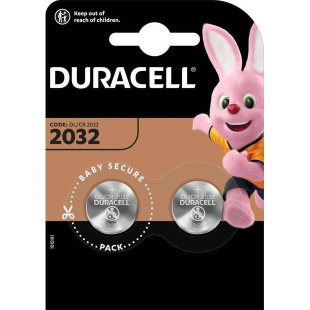 BATTERIJ DURACELL 3V DL / CR / BR / 2032 - 2 stuks Lithium batterijen