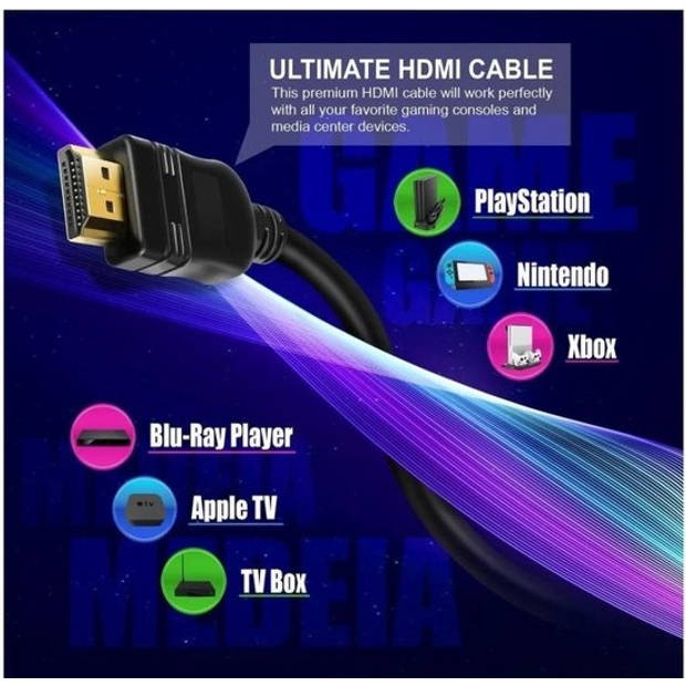 HDMI-kabel 4k Ultra HD - HDMI naar HDMI - HDMI M/M - 1.4 - 1.50 meter - Zwart - CE-markering - Geschikt voor Computer en