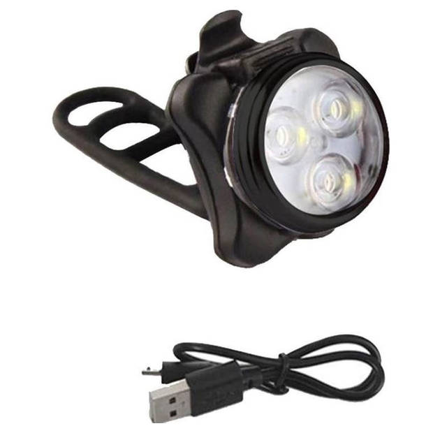 Koplamp En Achterlicht Voor Fiets - Oplaadbare met USB - LED Lampje