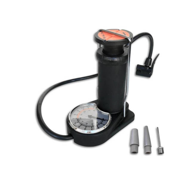 Draagbare Mini Voetpomp met Manometer Compact, Lichtgewicht en Zwarte Voetpomp Max. Druk 8 bar