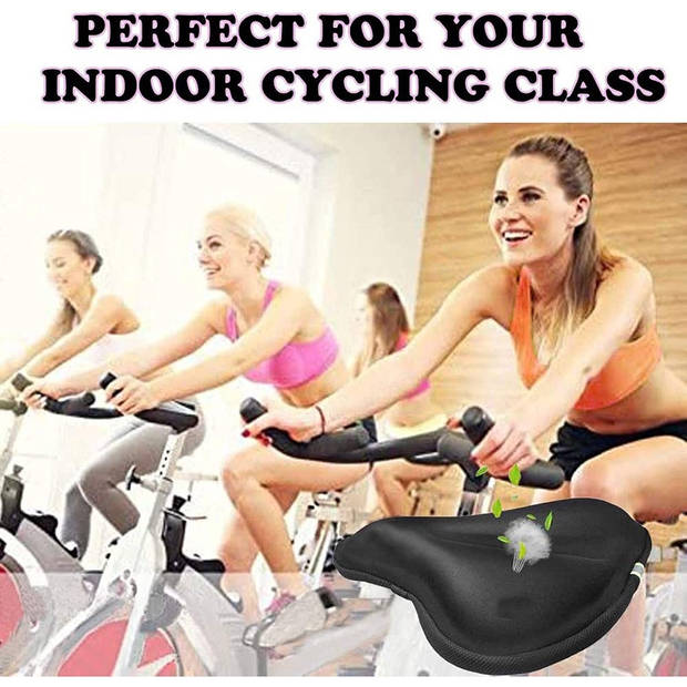 Traagschuim fietszadelhoes breed zacht gel fietszadelkussen comfortabele oefening groot fietszadeldek voor dames heren,