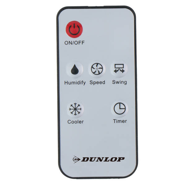 Dunlop Aircooler - 3-in-1: Luchtkoeler, Ventilator, Luchtbevochtiger - Mobiel - 4 Liter - 270m3/h