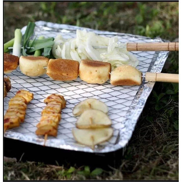 2 Stuks Barbecue - Instant - Wegwerp - Buiten barbecue - Tafel - Rooster - Balkon - Picknick - Barbecue accessoires -