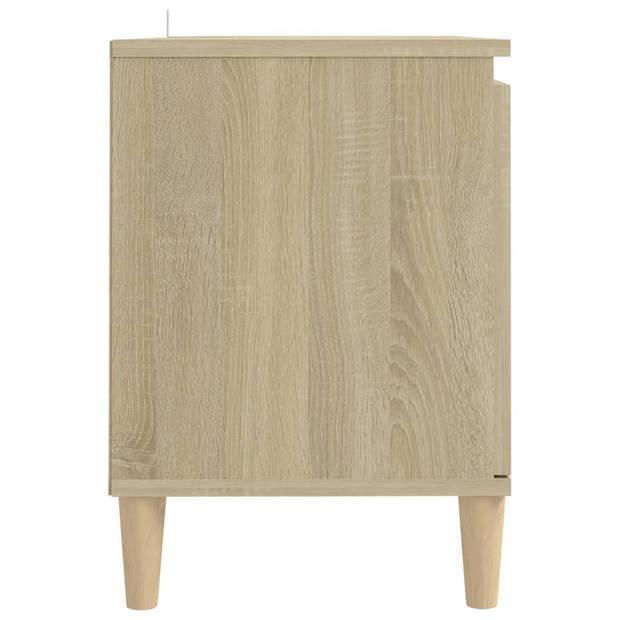 vidaXL Tv-meubel met houten poten 103,5x35x50 cm sonoma eikenkleurig