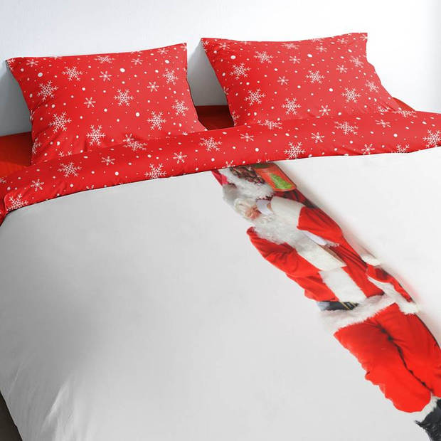 Pure Santa dekbedovertrek - 1-persoons (140x200/220 cm + 1 sloop) - Microvezel - Red
