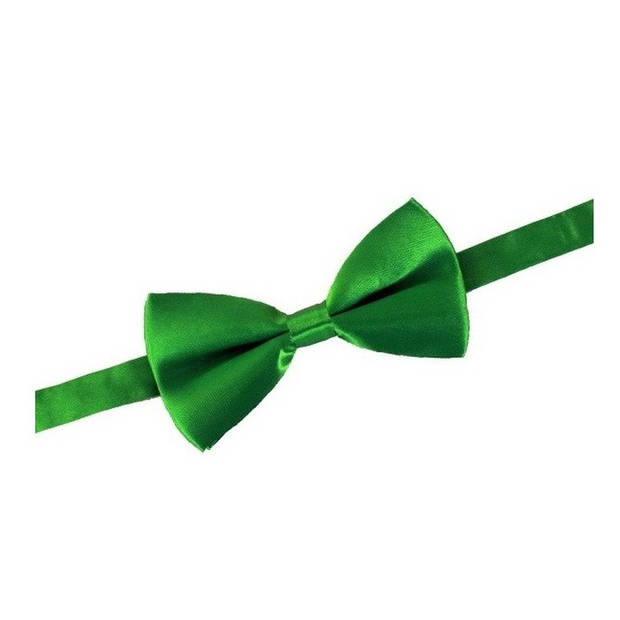 3x Groene verkleed vlinderstrikken/vlinderdassen 12 cm voor dames/heren - Verkleedstrikjes