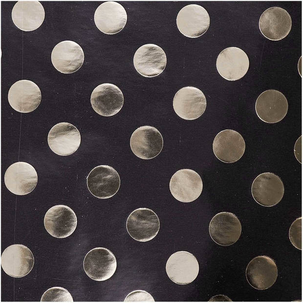 8x Rollen transparante folie/inpakpapier pakket - panterprint/geel/zwart met stippen 200 x 70 cm - Cadeaupapier