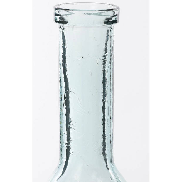 Flesvaas bloemenvaas/bloemenvazen 18 x 75 cm transparant glas - Vazen