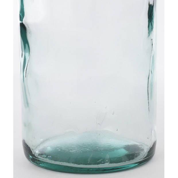 Flesvaas bloemenvaas/bloemenvazen 18 x 75 cm transparant glas - Vazen