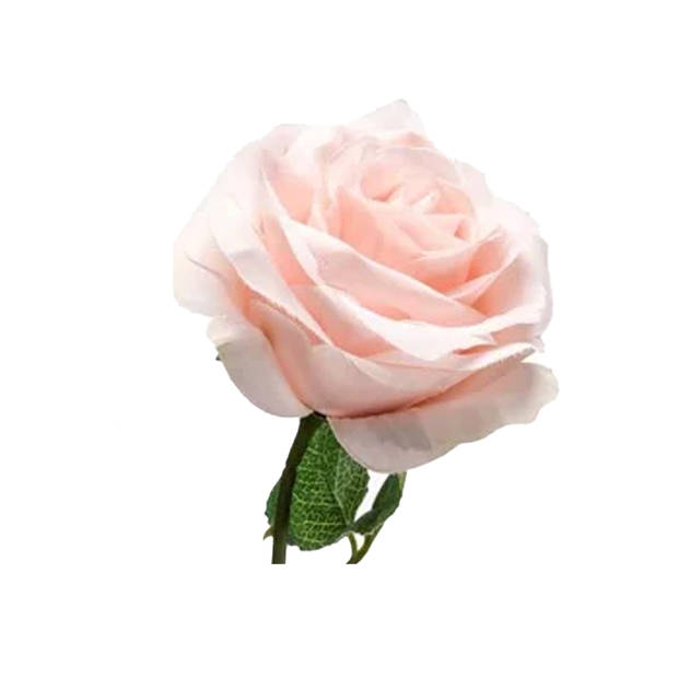 Emerald Kunstbloem roos Marleen - licht roze - 63 cm - decoratie bloemen - Kunstbloemen