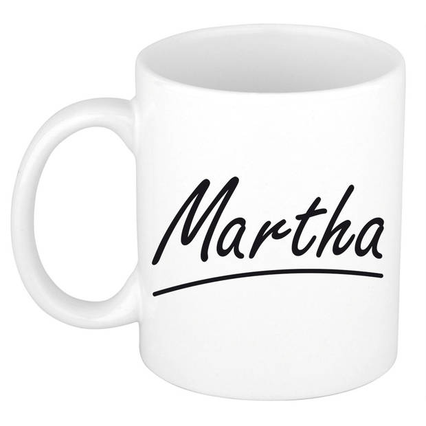 Martha voornaam kado beker / mok sierlijke letters - gepersonaliseerde mok met naam - Naam mokken