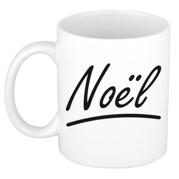 Noel voornaam kado beker / mok sierlijke letters - gepersonaliseerde mok met naam - Naam mokken