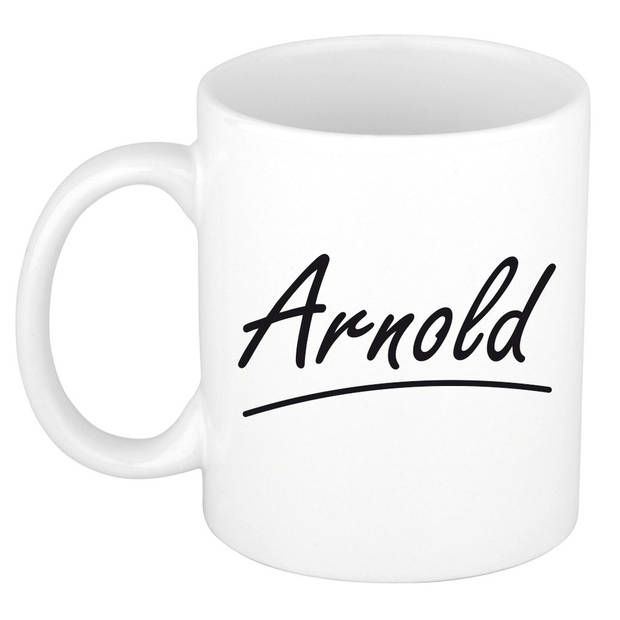 Arnold voornaam kado beker / mok sierlijke letters - gepersonaliseerde mok met naam - Naam mokken