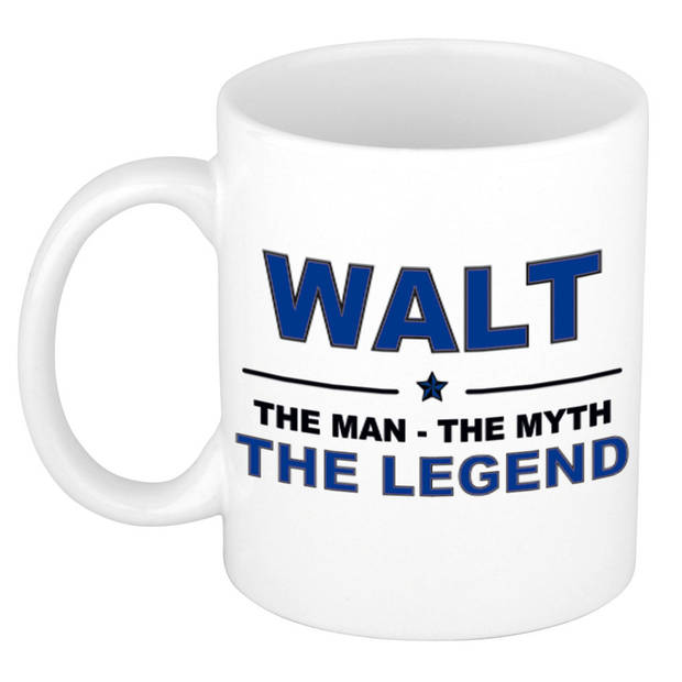Naam cadeau mok/ beker Walt The man, The myth the legend 300 ml - Naam mokken