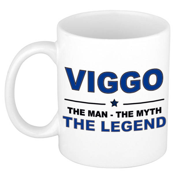 Naam cadeau mok/ beker Viggo The man, The myth the legend 300 ml - Naam mokken