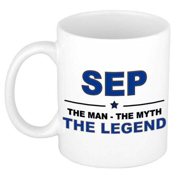 Naam cadeau mok/ beker Sep The man, The myth the legend 300 ml - Naam mokken