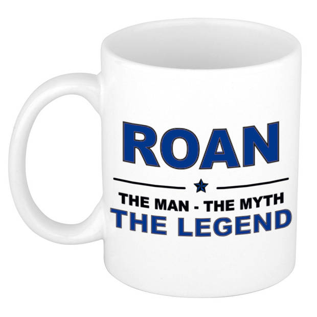 Naam cadeau mok/ beker Roan The man, The myth the legend 300 ml - Naam mokken