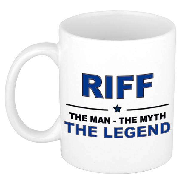 Naam cadeau mok/ beker Riff The man, The myth the legend 300 ml - Naam mokken