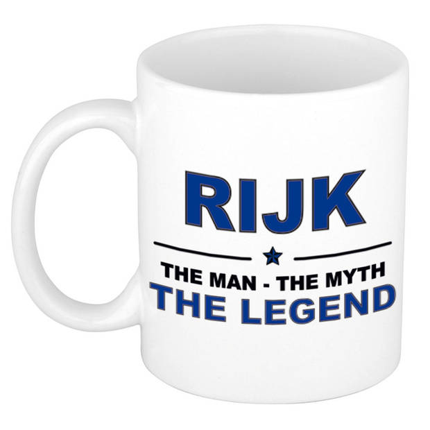 Naam cadeau mok/ beker Rijk The man, The myth the legend 300 ml - Naam mokken